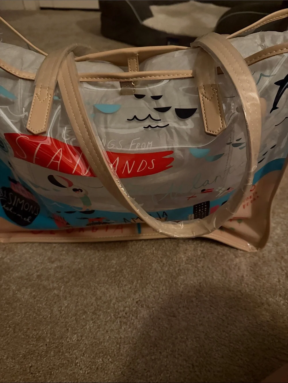 Spartina 449 Sea Islands Clear Beach Tote - Picture 3 of 4